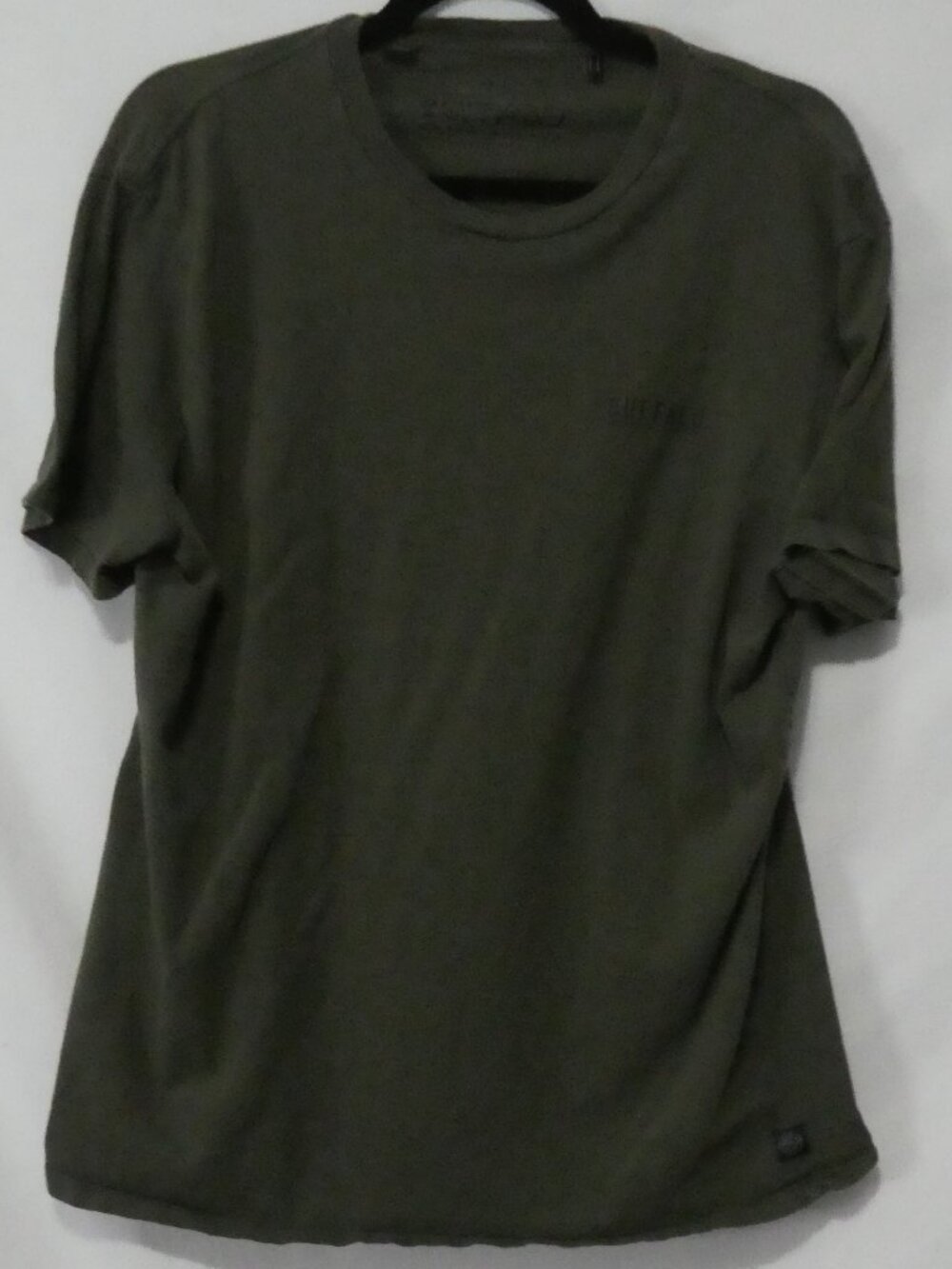 BUFFALO DAVID BITTON Men's Olive Green Crewneck T-Shirt - Size Large